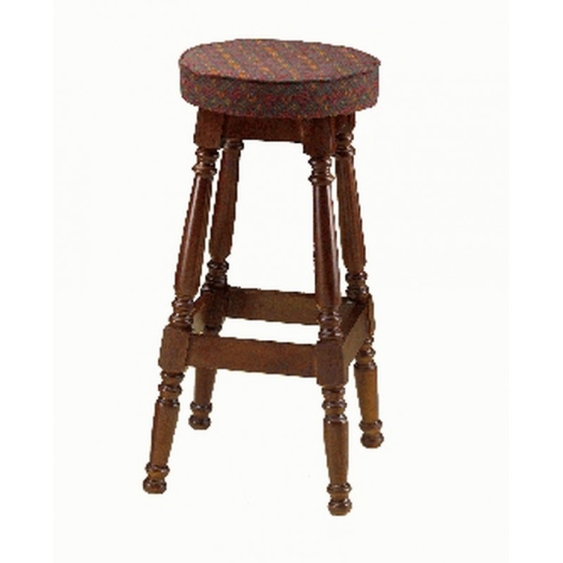 Tall Brass rail Stool with Piped Upholstery-TP 55.00<br />Please ring <b>01472 230332</b> for more details and <b>Pricing</b> 